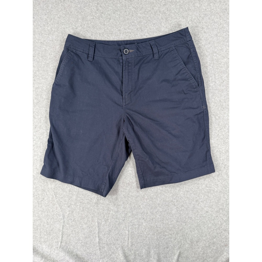 Toad&Co 34 Mission Ridge Shorts Navy Blue Organic Cotton Stretch Chino